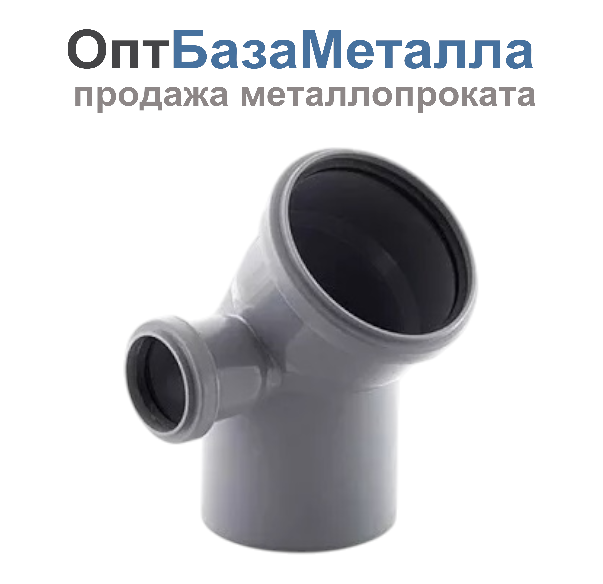 Отвод PP-H с выходом левый серый Дн 110х50х45гр ап в/к VALFEX 23111150